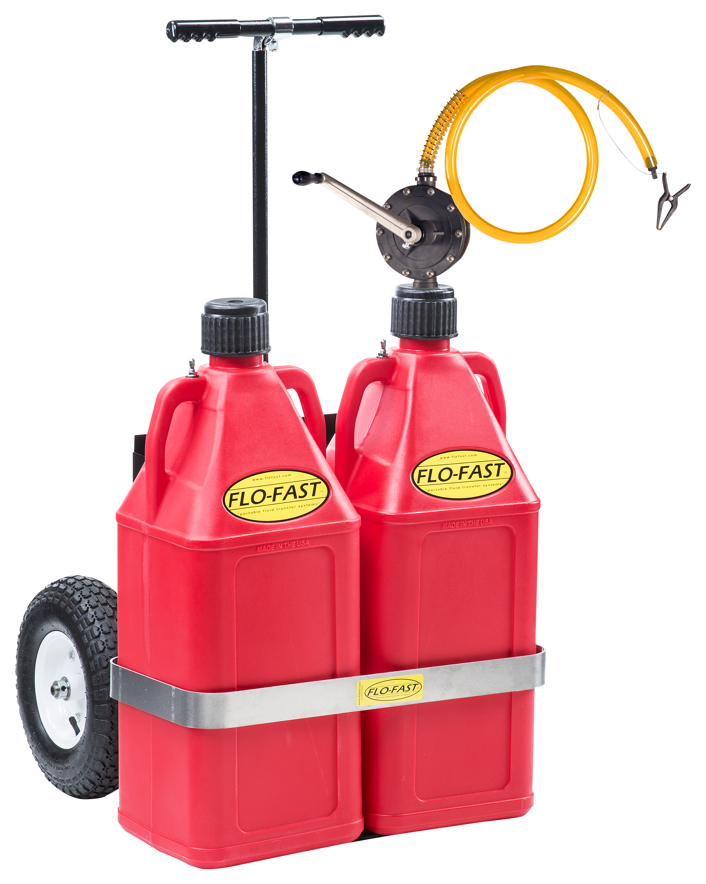 FLOFAST Professional Model Pump, 2 Gasoline Containers and Cart System